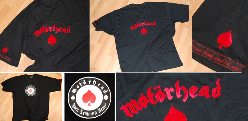 Konzerttauglich: das neue Shirt, diesmal die Motörhead-Edition.