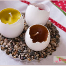 Resteverwertung aus Eierschalen und Kerzenresten: Eierkerzen!