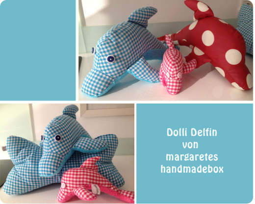 Delfin, genäht von Margaretes Handmadebox nach meiner Anleitung "Dolli Delfin" | binenstich.de
