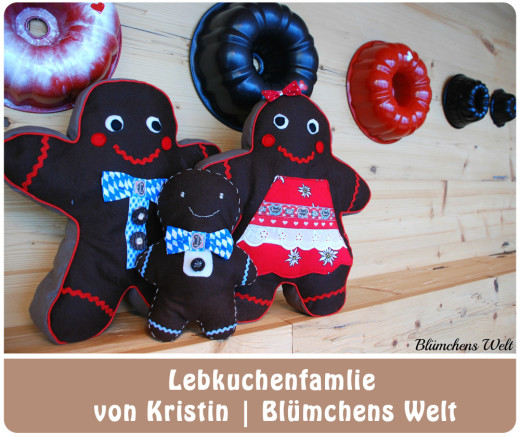 Lebkuchenfamilie von bluemchenswelt.blogspot.de, genäht nach dem binenstich-E-Book "Lebkuchenfamilie | binenstich.de