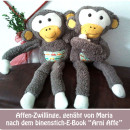 Affen, genäht von Maria nach dem binenstich-E-Book "Arni Affe" | binenstich.de