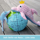 Delfine mit Krone, genäht von luettejules.blogspot.com nach dem binenstich-E-Book "Dolli Delfin" | binenstich.de