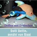 Delfin, genäht von Biggi nach meiner Anleitung "Dolli Delfin" | binenstich.d