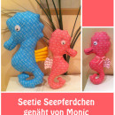 Seepferdchen, genäht von Monic nach dem binenstich-E-Book "Seetje Seepferdchen" | binenstich.de