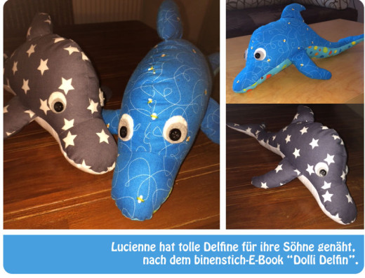 Wunderschöne Delfine von Lucienne für Ihre Söhne, nach dem binenstich-E-Book "Dolli Delfin" | binenstich.de