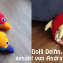 Wunderschöne bunte Delfine von Andra, genäht nach dem binenstich-Ebook "Dolli Delfin"