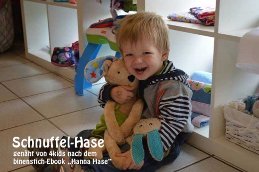 Schnuffel-Hase, genäht von 4kids nach dem binenstich-E-Book "Hanna & Henry Hase"