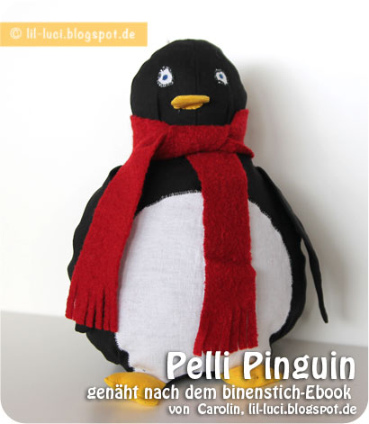 Pelli Pinguin, genäht von Carolin, lil-luci.blogspot.de, nach dem binenstich-E-Book "Pelli Pinguin" | binenstich.de
