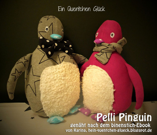 Pelli Pinguin, genäht von Karina, ein-quentchen-glueck.blogspot.de, nach dem binenstich-E-Book "Pelli Pinguin" | binenstich.de