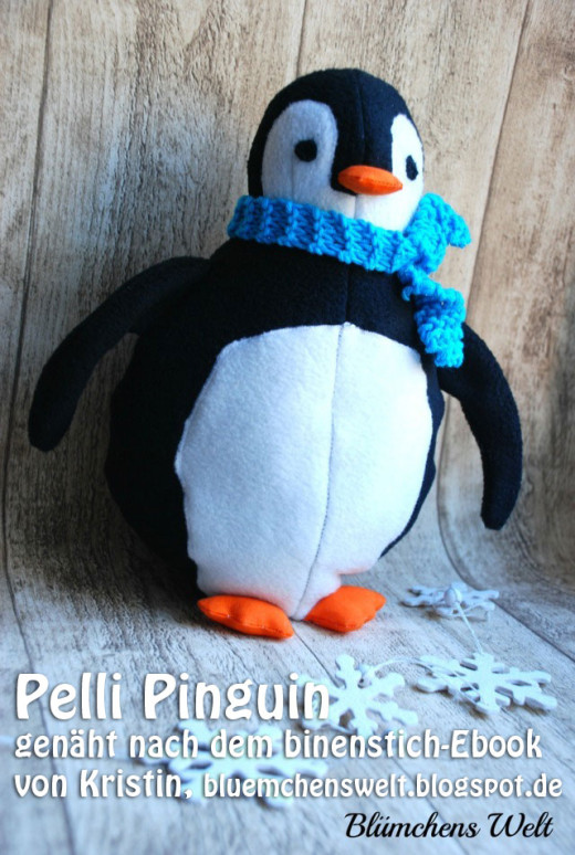 Pelli Pinguin, genäht von Kristin, bluemchenswelt.blogspot.de, nach dem binenstich-E-Book "Pelli Pinguin" | binenstich.de