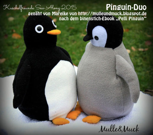 Pinguin-Duo, genäht von Mareike nach dem binenstich-Ebook „Pelli Pinguin“ | binenstich.de