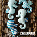 Seepferdchen-Bande, genäht von Sonja aus der Schweiz nach dem binenstich-E-Book "Seetje Seepferdchen" | binenstich.de