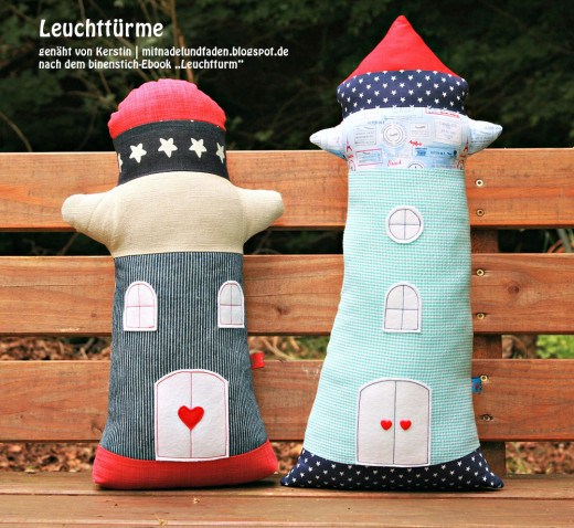 Leuchtturm-Duo, genäht von Kerstin |mitnadelundfaden.blogspot.de