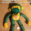 Arni Affe, genäht mit Spieluhr von Allessia nach dem binenstich-Ebook "Arni Affe"