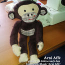 Affe, genäht von Sabine nach dem binenstich-Ebook "Arni Affe"