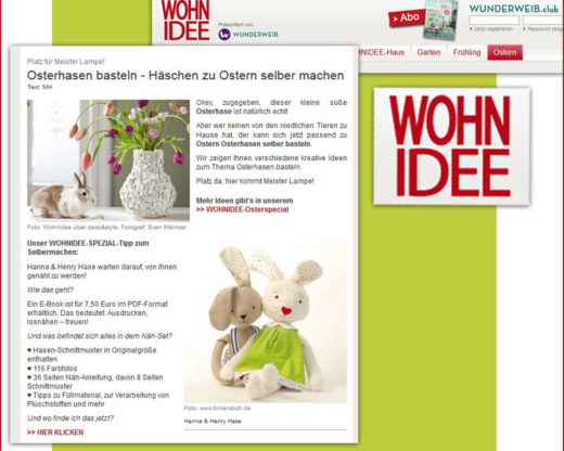 Hanna & Henry Hase auf Wohnidee.de