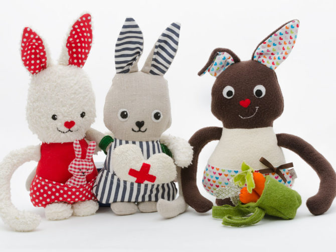 Osterhase nähen Anleitung Schnittmuster- Schnittmuster